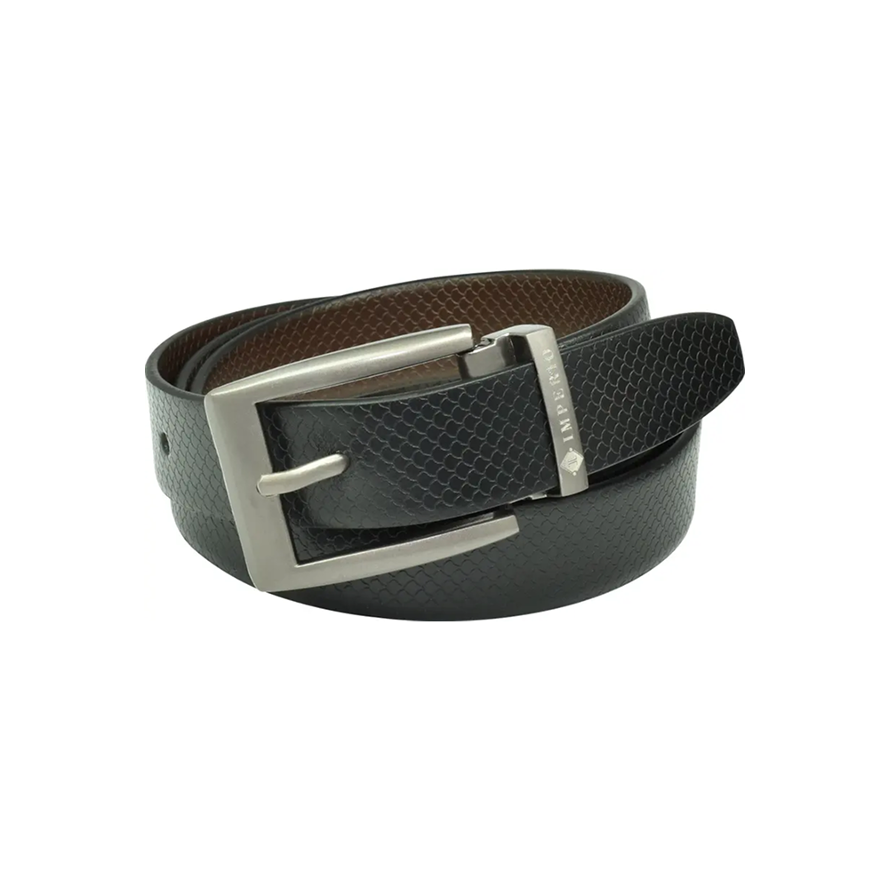 AJANTA Men’s Black & Brown Genuine Full-Grain Leather Reversible Belt – Casual, Formal & Party Wear