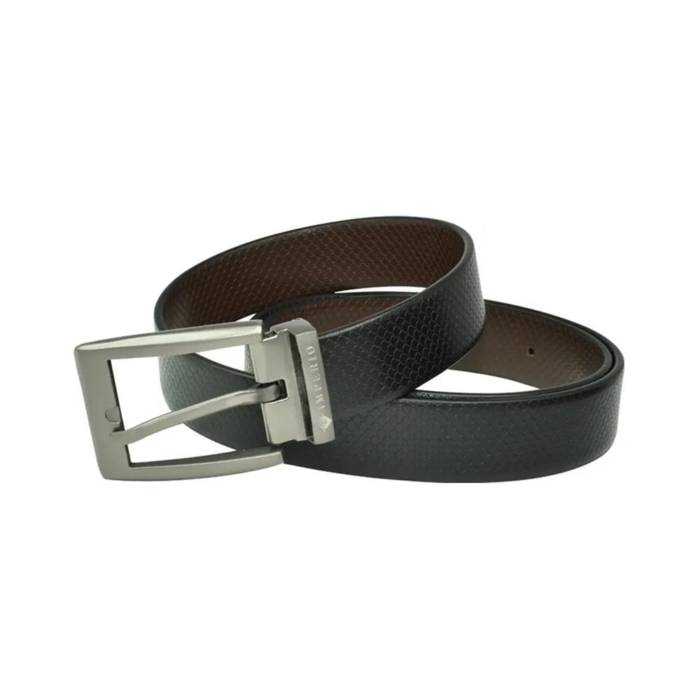 AJANTA Men’s Black & Brown Genuine Full-Grain Leather Reversible Belt – Casual, Formal & Party Wear