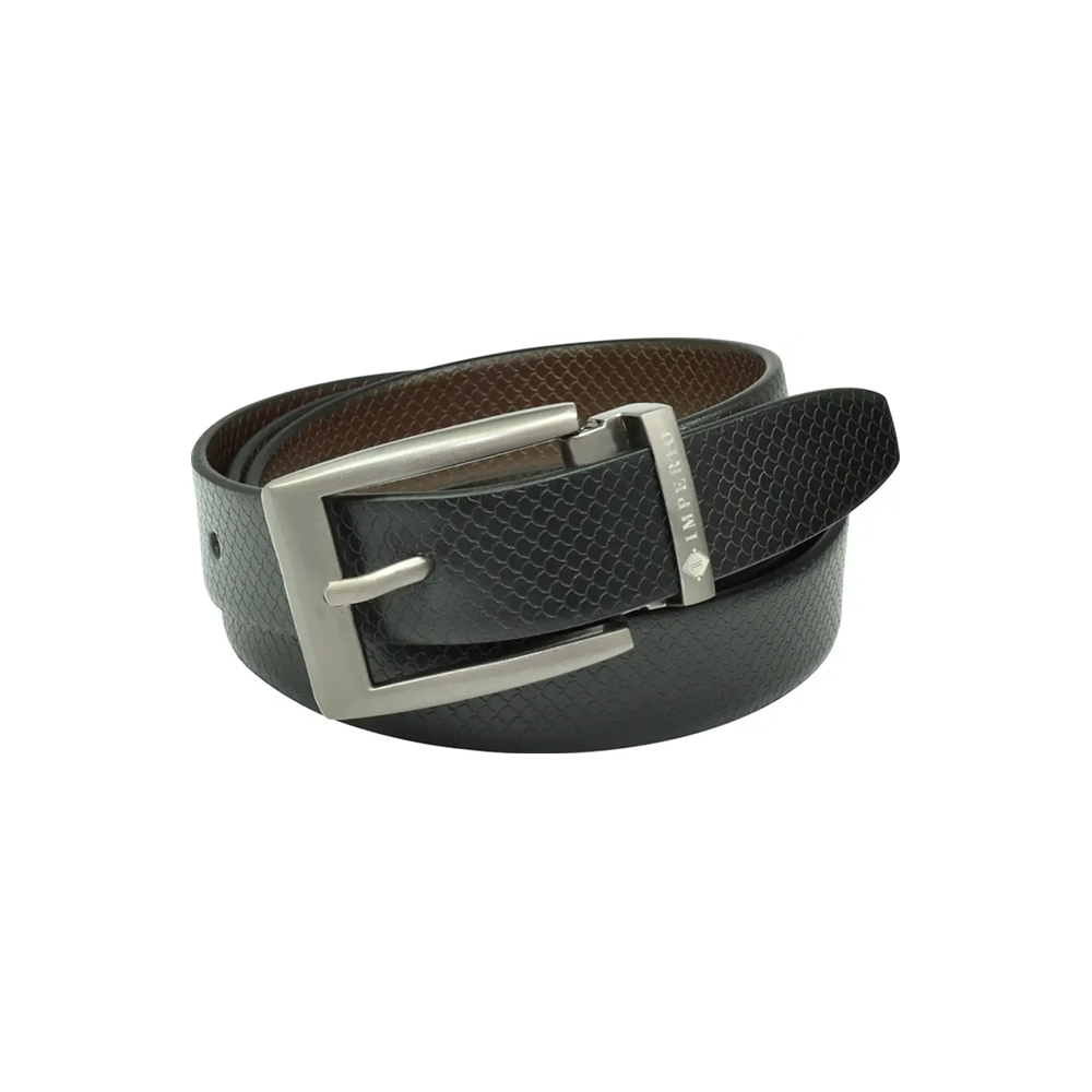 AJANTA Men’s Black & Brown Genuine Full-Grain Leather Reversible Belt – Casual, Formal & Party Wear