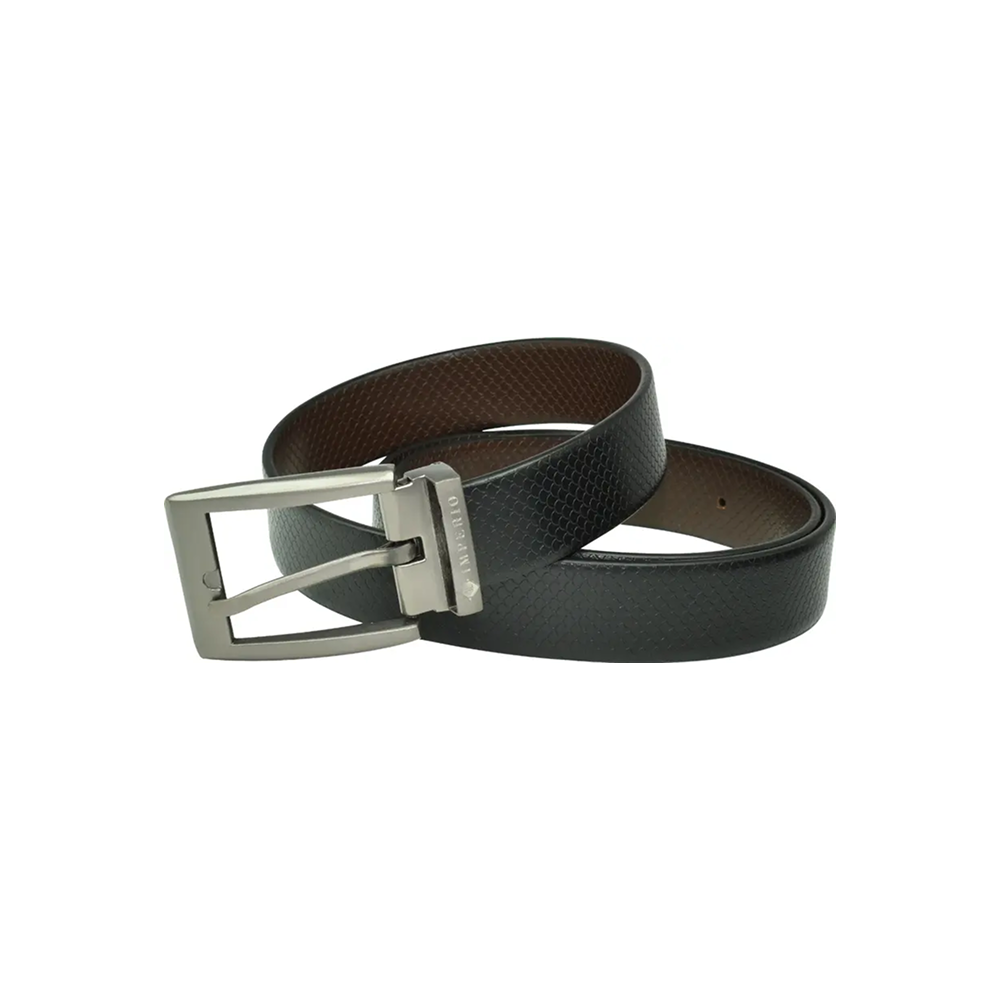 AJANTA Men’s Black & Brown Genuine Full-Grain Leather Reversible Belt – Casual, Formal & Party Wear