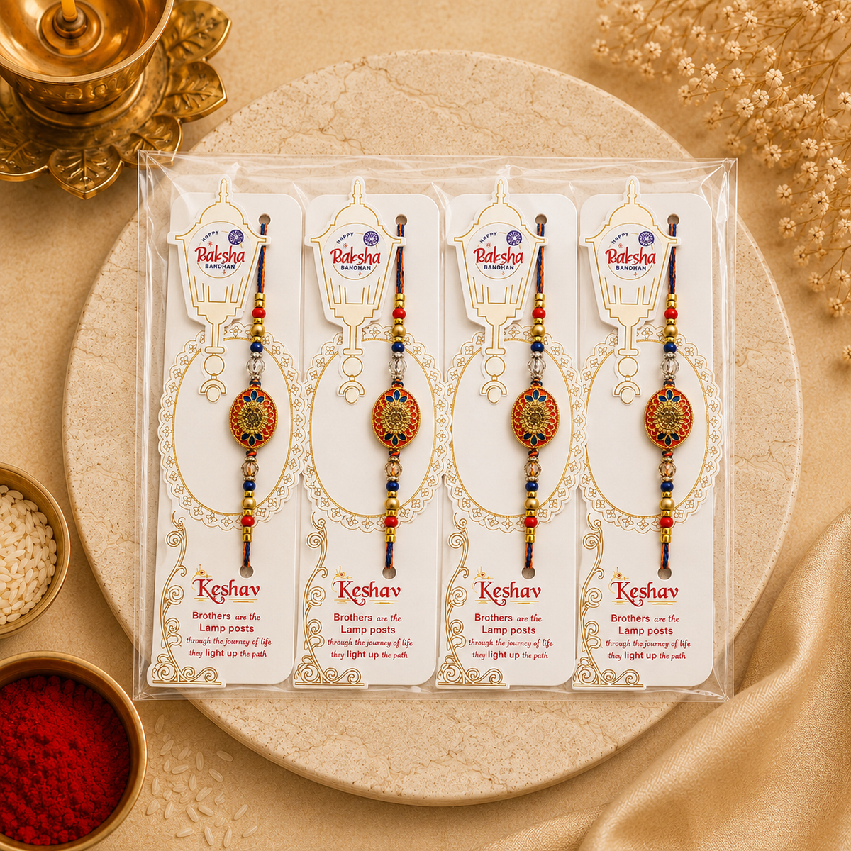 Designer Floral Rakhi for Brother | Premium Raksha Bandhan Rakhi