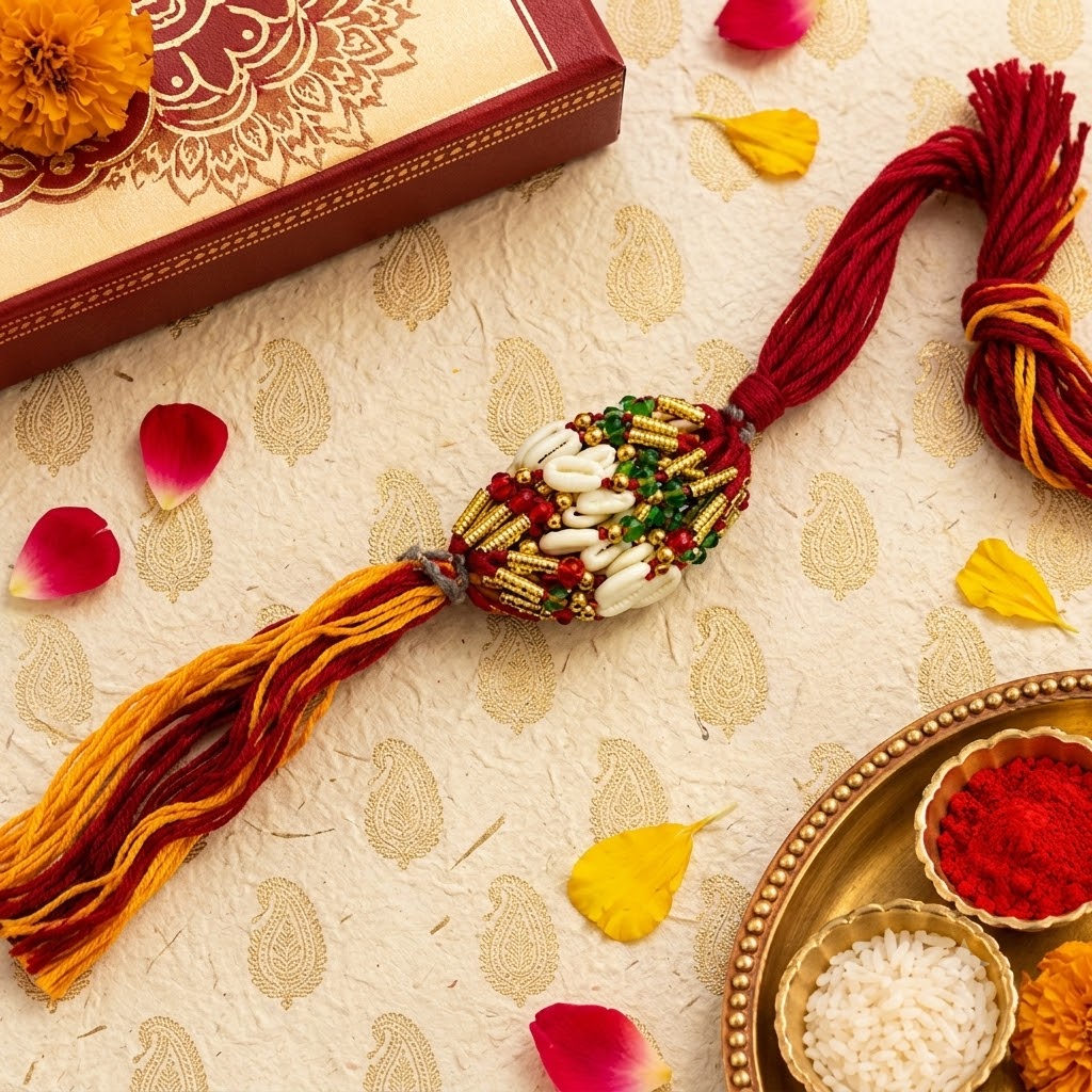 Luxury Designer Rakhi Gift Box – Half Dozen  | Premium Raksha Bandhan Collection