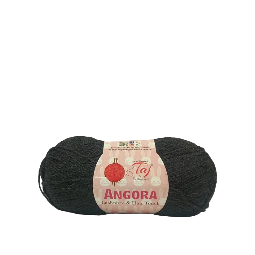 A single skein of black yarn with a cream paper label that reads 'Svea Källn'