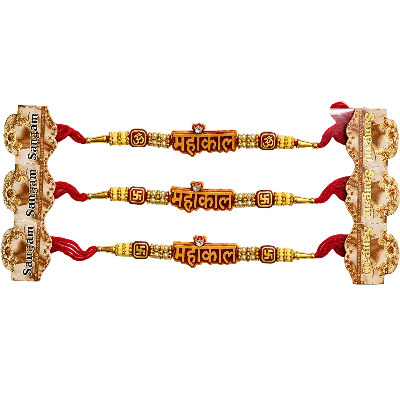 Sangam Mahakal Religious Beaded Rakhi Set