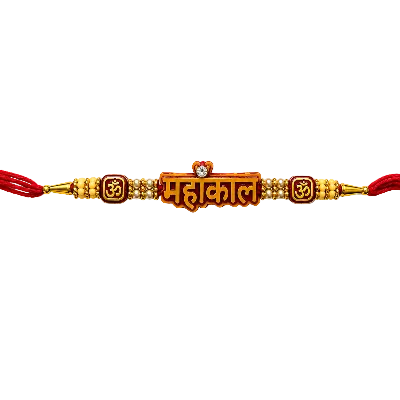 Sangam Mahakal Religious Beaded Rakhi Set