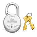 Silver Samta Normal Round Padlock, Chrome