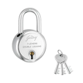 Godrej Round 7 Lever 65mm Padlock 3 Keys Door Toolbox Shutter Shops Silver