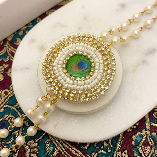Peacock Feather Designed Rakhi for Brother | Elegant Rakshabandhan Rakhi |