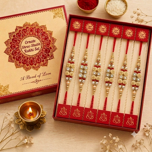 12 Designer Rakhi Pack | Premium Raksha Bandhan Rakhi Set