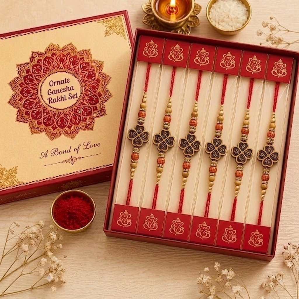 Om Wooden Designer Rakhi for Brother | Traditional Raksha Bandhan Rakhi