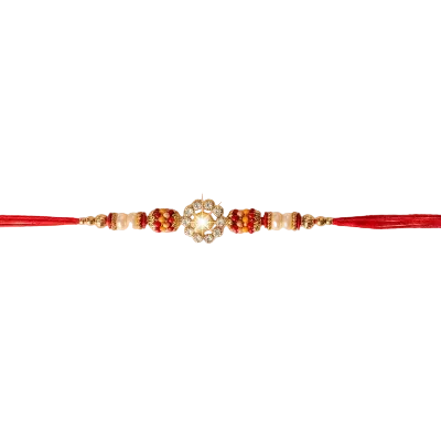 Designer Pearl & Bead Rakhi for Brother | Premium Raksha Bandhan Rakhi
