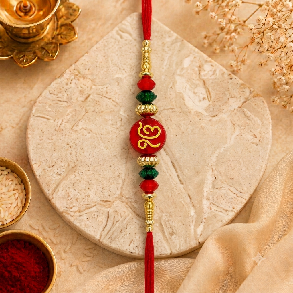 Premium Designer Rakhi Gift Box – Set of 12 Rakhis