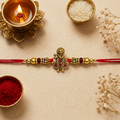 Premium Lord Krishna Rakhi | Designer Stone Rakhi for Brother