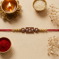 Designer Stone Beads Rakhi for Brother | Premium Raksha Bandhan Rakhi