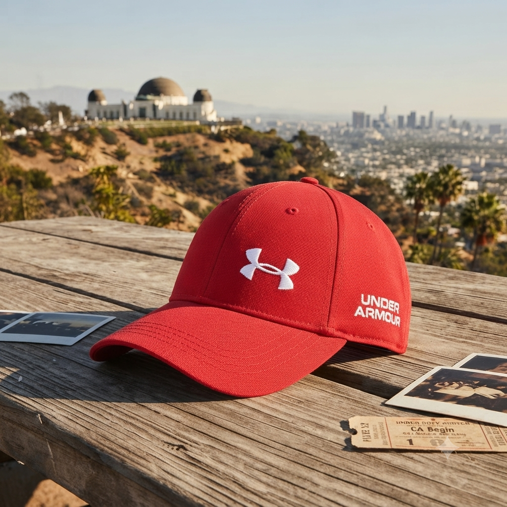 Premium Red Sports Cap with Embroidered Logo