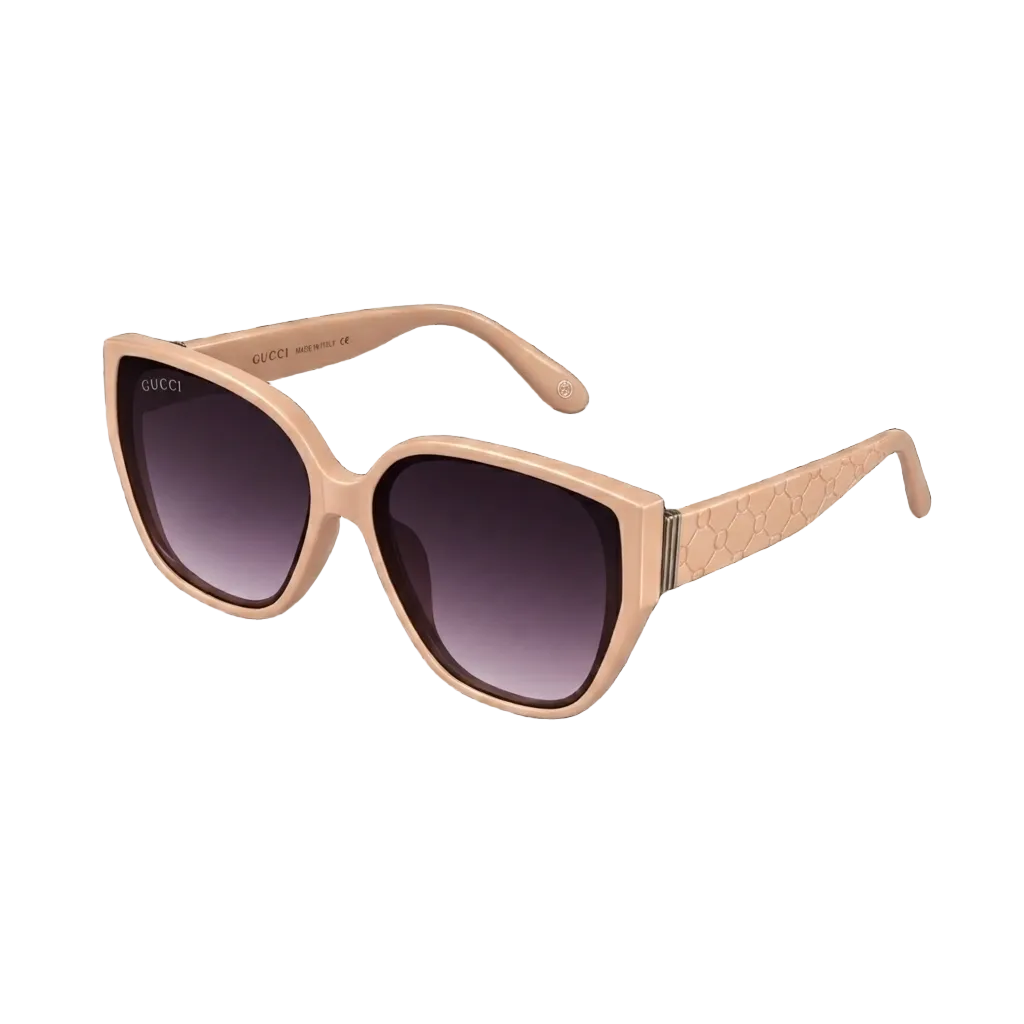 Women’s Luxury Peach-Tone Square Sunglasses