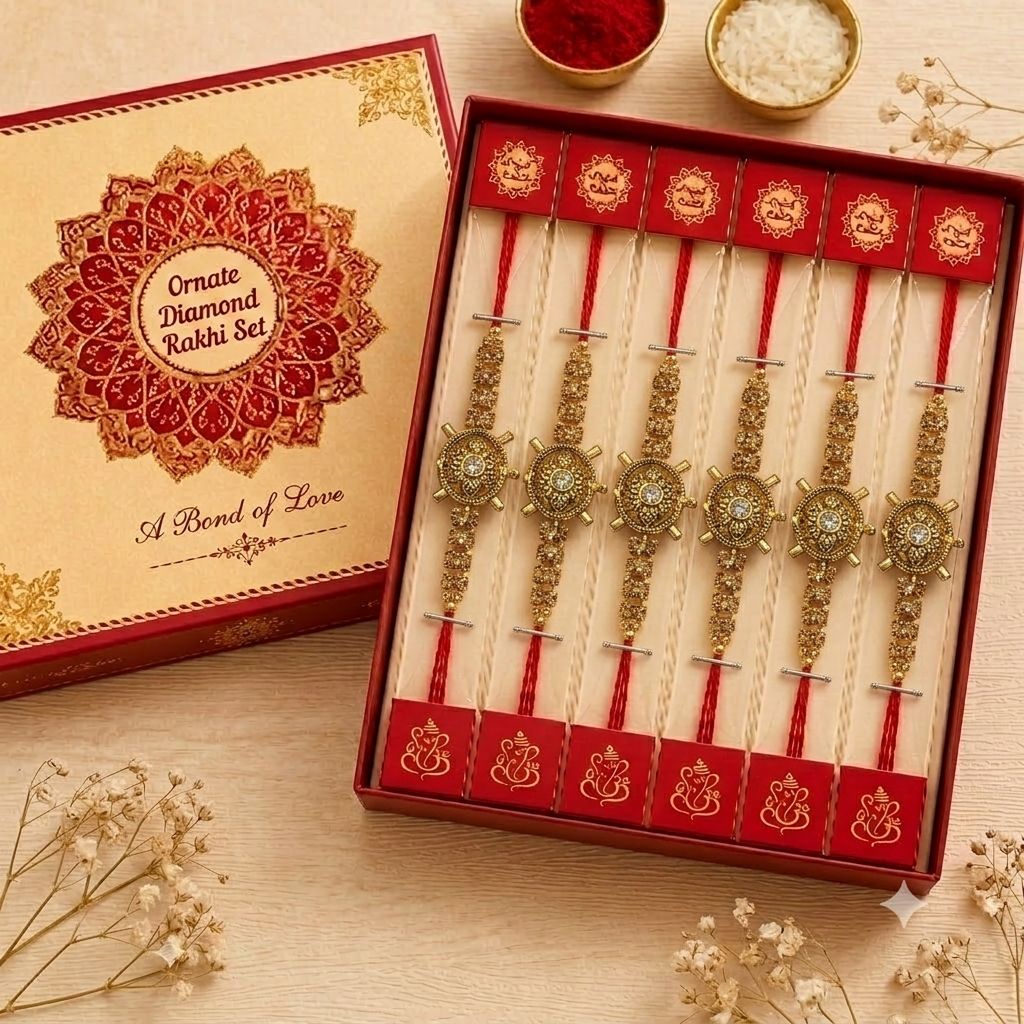 Premium Pair of Designer Rakhis | Raksha Bandhan Gift Set
