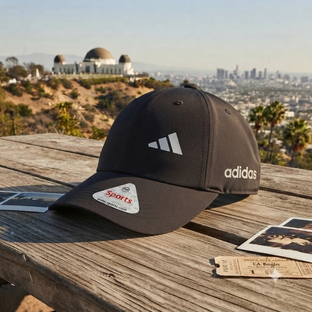 Premium Adidas Black Sports Cap with Reflective Logo