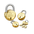 Koyo Brass Body Padlock 65mm with 7 Lever and Normal Shackle (3 Keys)