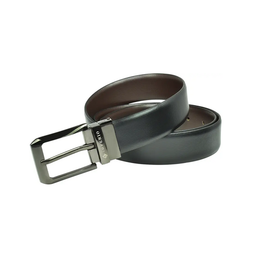 AJANTA Men’s Black & Brown Genuine Full-Grain Leather Reversible Belt – Casual, Formal & Party Wear