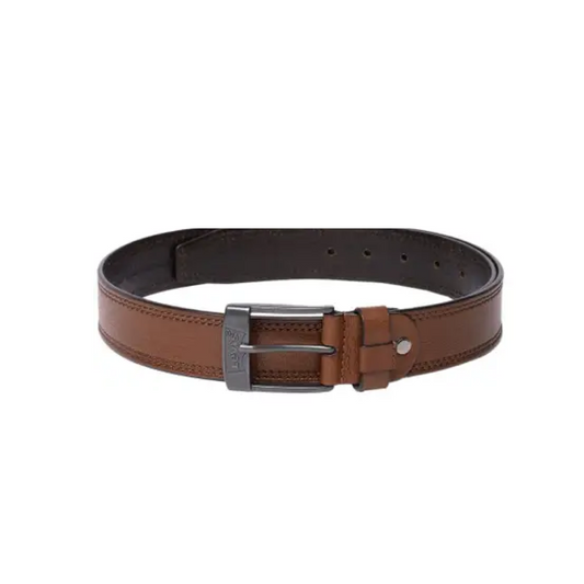 LEVI’S Men’s Tan Genuine Full-Grain Leather Belt – Casual Wear