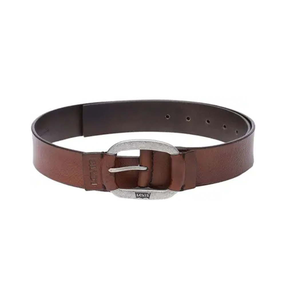 LEVI’S Men’s Brown Genuine Full-Grain Leather Belt – Casual Wear