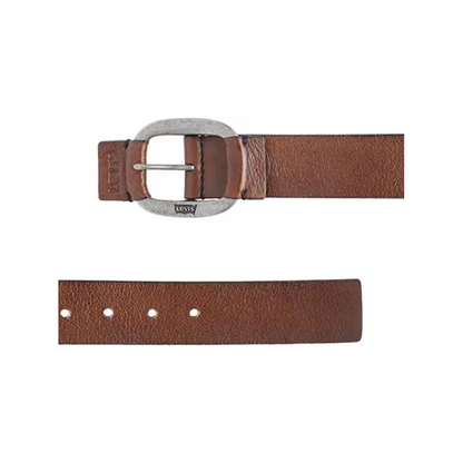 LEVI’S Men’s Brown Genuine Full-Grain Leather Belt – Casual Wear
