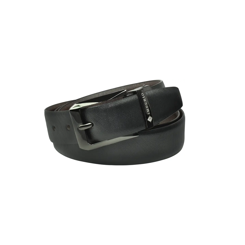 AJANTA Men’s Black & Brown Genuine Leather Reversible Belt – Casual, Formal & Party Wear