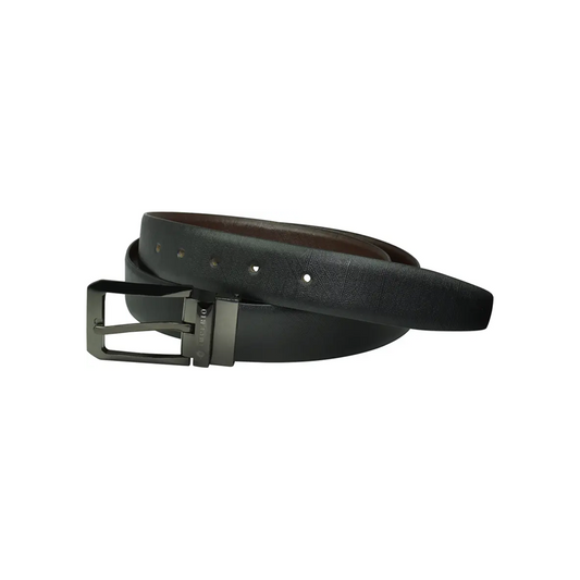 AJANTA Men’s Black & Brown Genuine Leather Reversible Belt – Casual, Formal & Party Wear