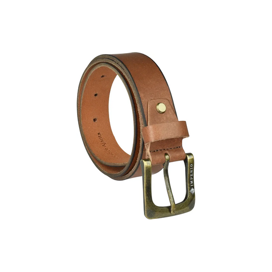 AJANTA Men’s Brown Genuine Full-Grain Leather Belt – Casual, Formal & Party Wear