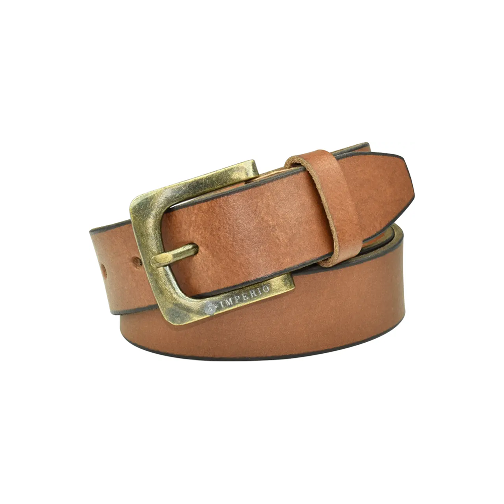 AJANTA Men’s Brown Genuine Full-Grain Leather Belt – Casual, Formal & Party Wear
