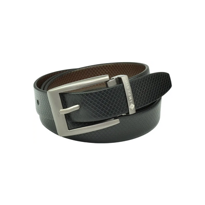 AJANTA Men’s Black & Brown Genuine Full-Grain Leather Reversible Belt – Casual, Formal & Party Wear
