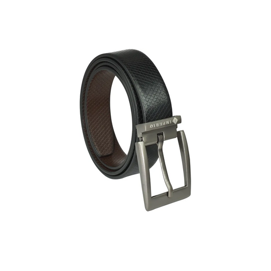 AJANTA Men’s Black & Brown Genuine Full-Grain Leather Reversible Belt – Casual, Formal & Party Wear