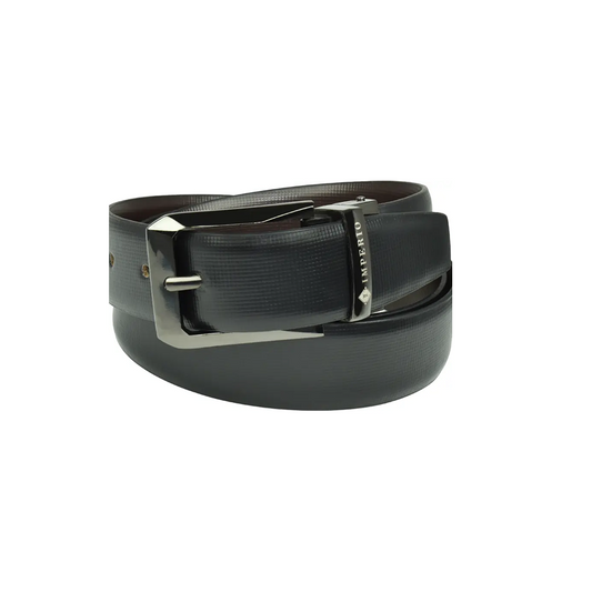 AJANTA Men’s Black & Brown Genuine Full-Grain Leather Reversible Belt – Casual, Formal & Party Wear