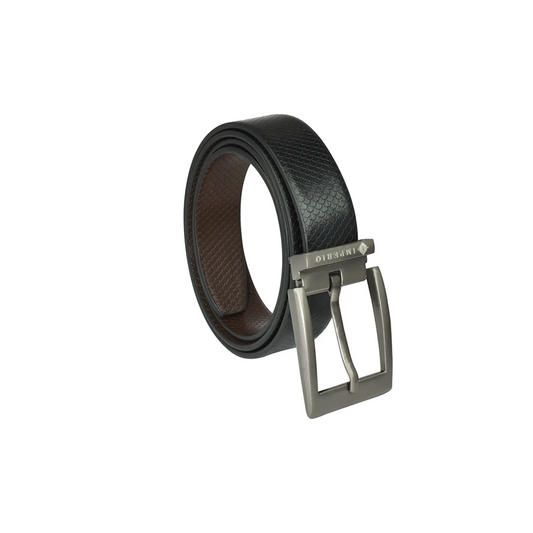 AJANTA Men’s Black & Brown Genuine Full-Grain Leather Reversible Belt – Casual, Formal & Party Wear