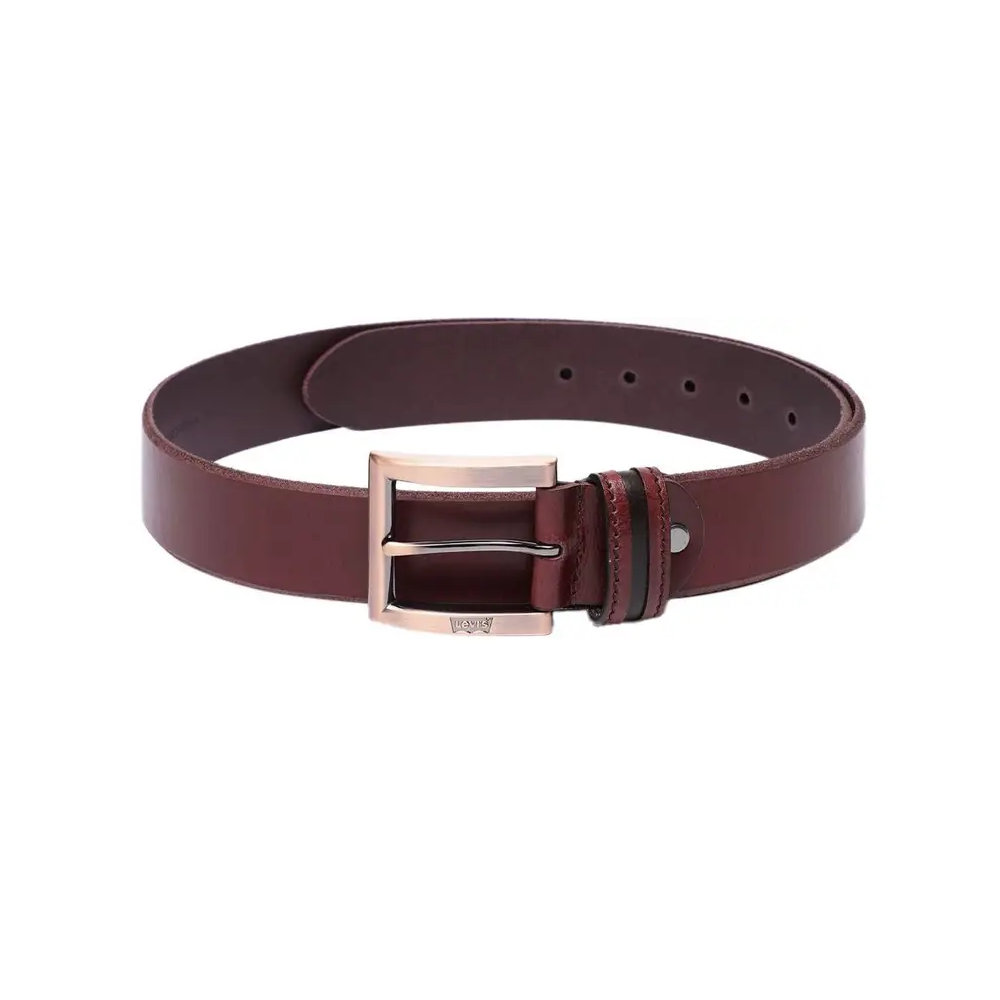 LEVI’S Men’s Red Genuine Full-Grain Leather Belt – Casual Wear