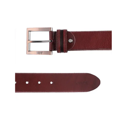 LEVI’S Men’s Red Genuine Full-Grain Leather Belt – Casual Wear