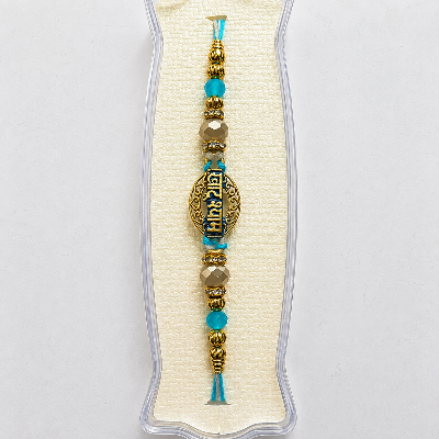 Designer Bhai Rakhi with Beads | Premium Raksha Bandhan Rakhi