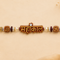 Mahakal Rakhi | Red Thread Traditional Rakhi with Golden Beads