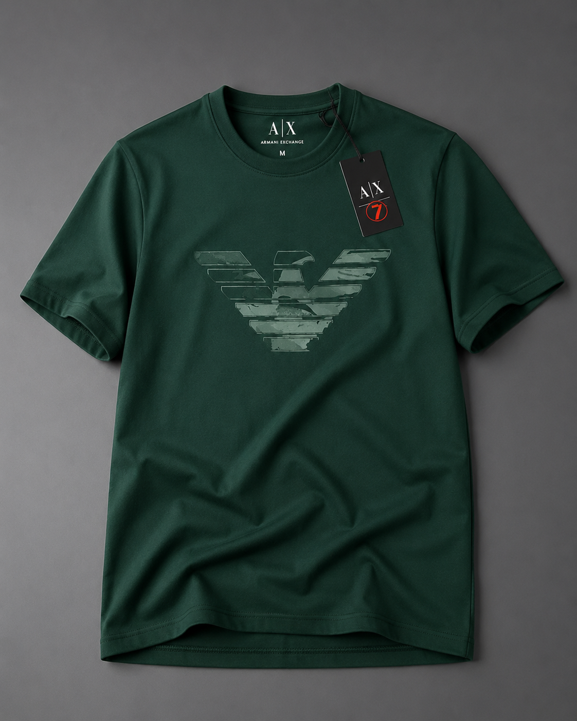 A dark green short-sleeve t-shirt by Armani Exchange
