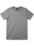 A plain white short-sleeve crewneck t-shirt