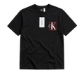 A black short-sleeve crewneck t-shirt by Calvin Klein