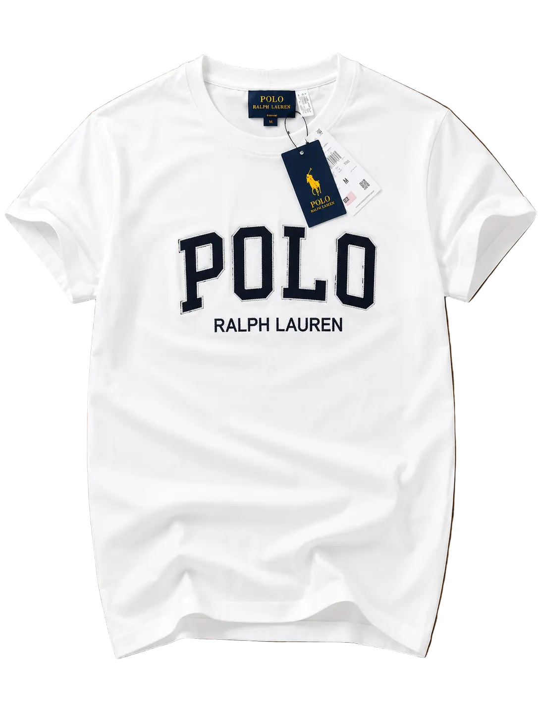 A white short-sleeve crewneck t-shirt by Ralph Lauren Polo