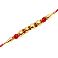 Traditional Golden Beads Rakhi for Brother | Designer Raksha Bandhan Rakhi