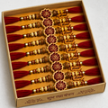 A boxed set of traditional Indian Rakhi beaded 