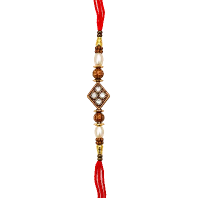 Diamond Pearl Designer Rakhi for Brother | Premium Raksha Bandhan Rakhi