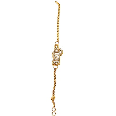 Shree Gold Chain Rakhi Bracelet for Brother | Designer Rakhi