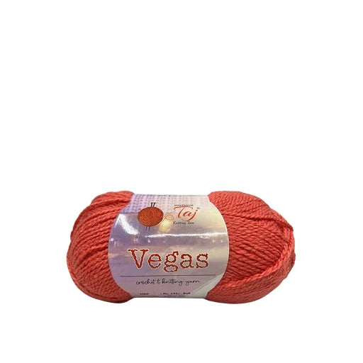 red yarn with vegas label